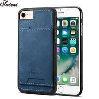 

Suteni high quality pu flip saffiano leather phone case wallet phone cases phonecase with card holder for iphone 7 8 case