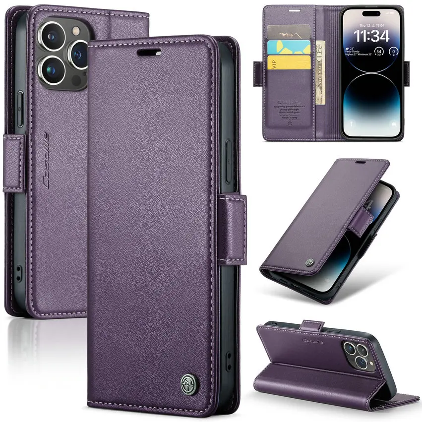 CaseMe Wireless Charge for iPhone 15 Pro Max Phone Case RFID Magnetic Accessories Card for iPhone 15 14 13 Pro Max 12 11 8 Case