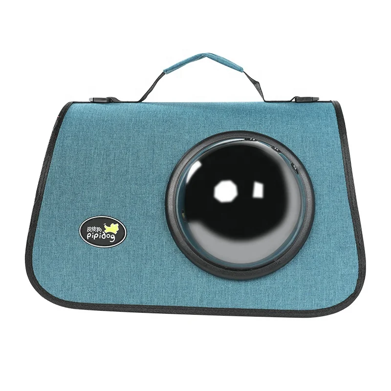 

Kimpets Space Capsule Portable Pet Travel One Shoulder Bag For Kitten Cat Carrier Bag, Dark pink/sky blue/dark blue/gray