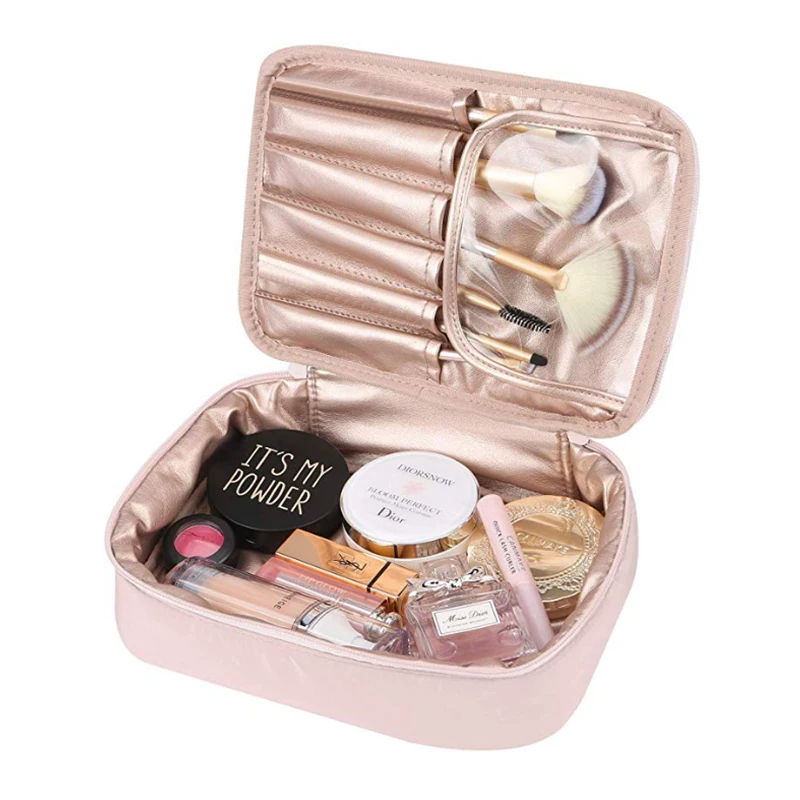 

Portable Travel Makeup Beauty Bag Multi-function Cosmetic Organizer for Women, Black or according to your requirement