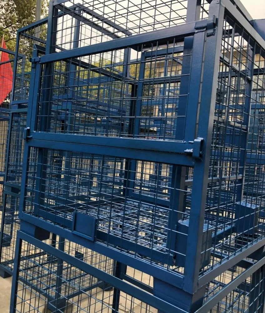 
Large capacity wire mesh metal stackable durable cage for logistics 