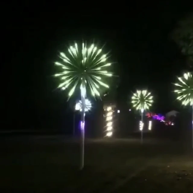 
Outdoor wedding led firework lights for square event party Simulated fireworks tree lights for garden park decoration 