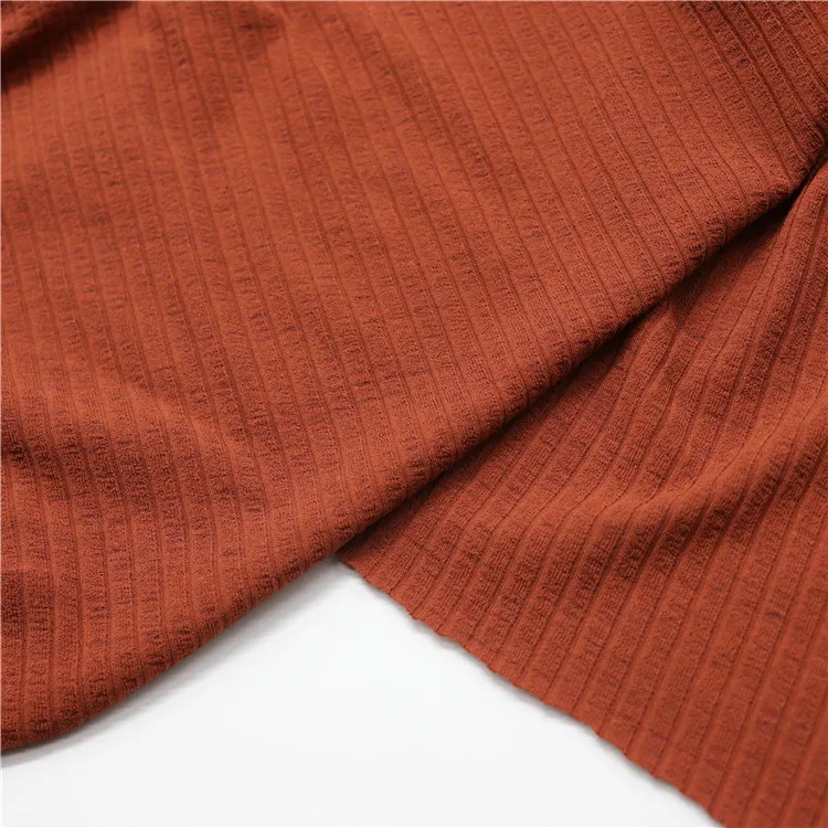 
Fashion hot-sale product 95 polyester 5 spandex stretch fabric rib knitted clothing textile fabric 