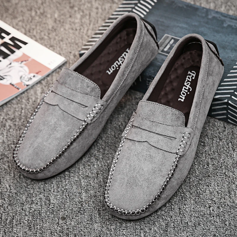 

New style high quality suede handmade loafer shoes for men driving shoes moccasin