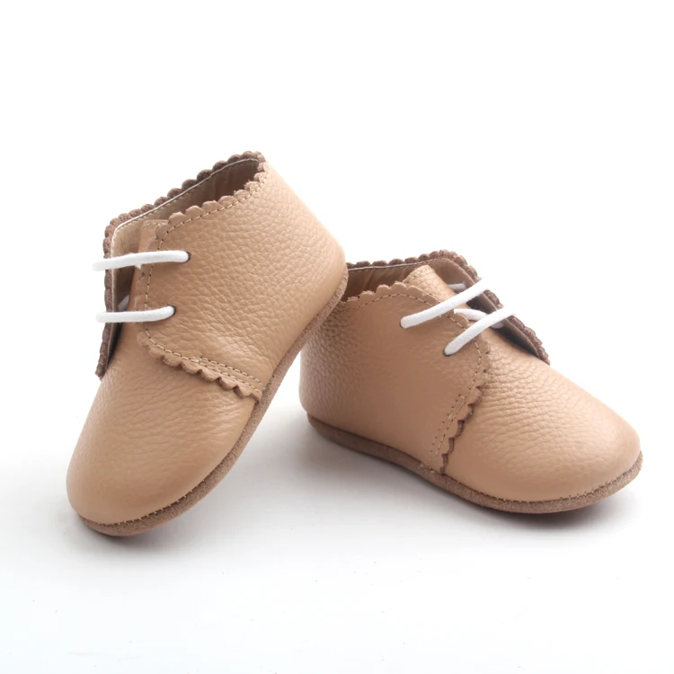 

Pattern Soft Leather Baby Girl Oxford Casual Shoes Toddler Shoe, Apricot