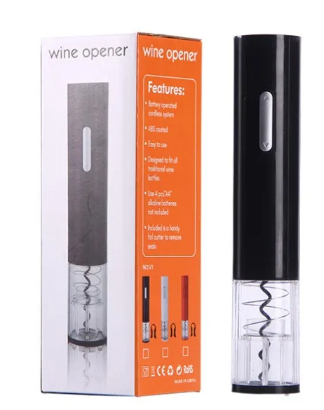 

Battery style electric smart wine opener red wine tools easy to carry wine opener for party, Red, white, black, gold etc.