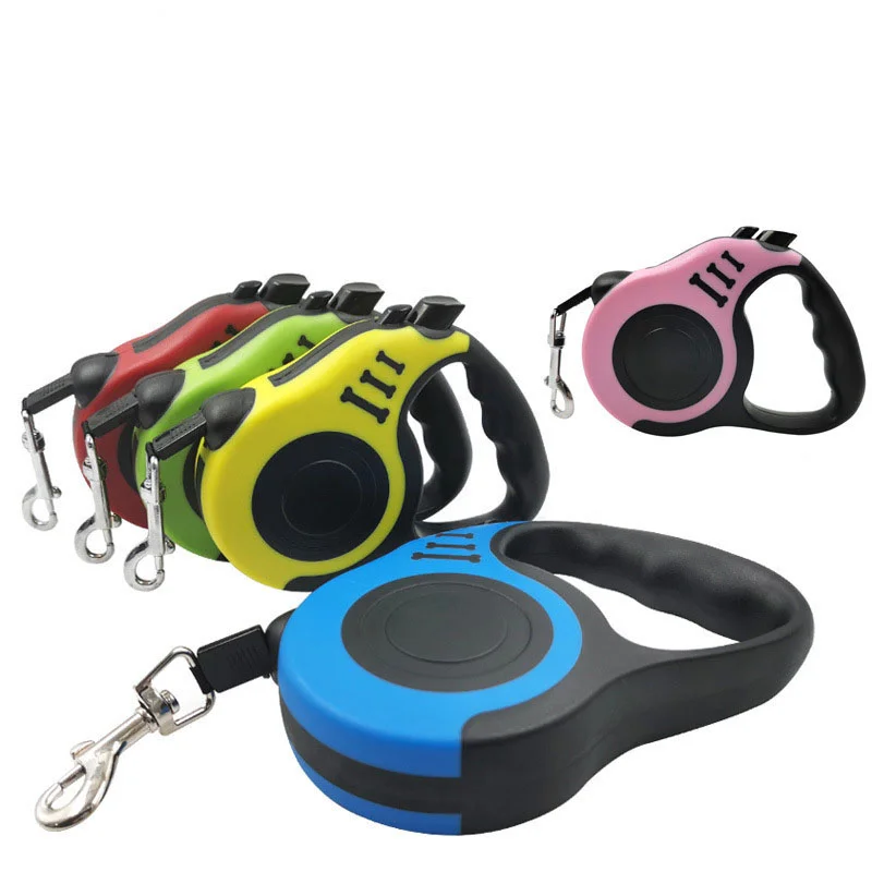 

Unique Bone Logo Multicolor Retractable Dog Leash Outdoor Walk 3M 5M Dog Leash Rope Durable Pet Dog Leash, Red,blue,yellow,green,pink