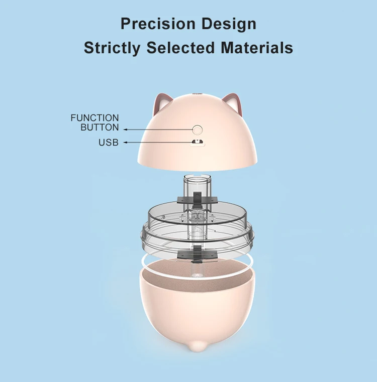 WSTA Mini Ultrasonic Aroma Air Humidifier Luchtbevochtiger Essential Oil Diffuser
