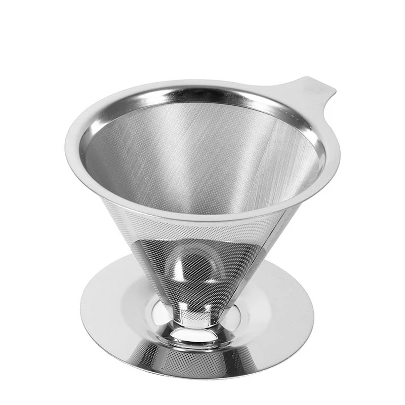 

Stainless Steel Drip Reusable Pour Over Stand Mesh Coffee Filter, Sliver