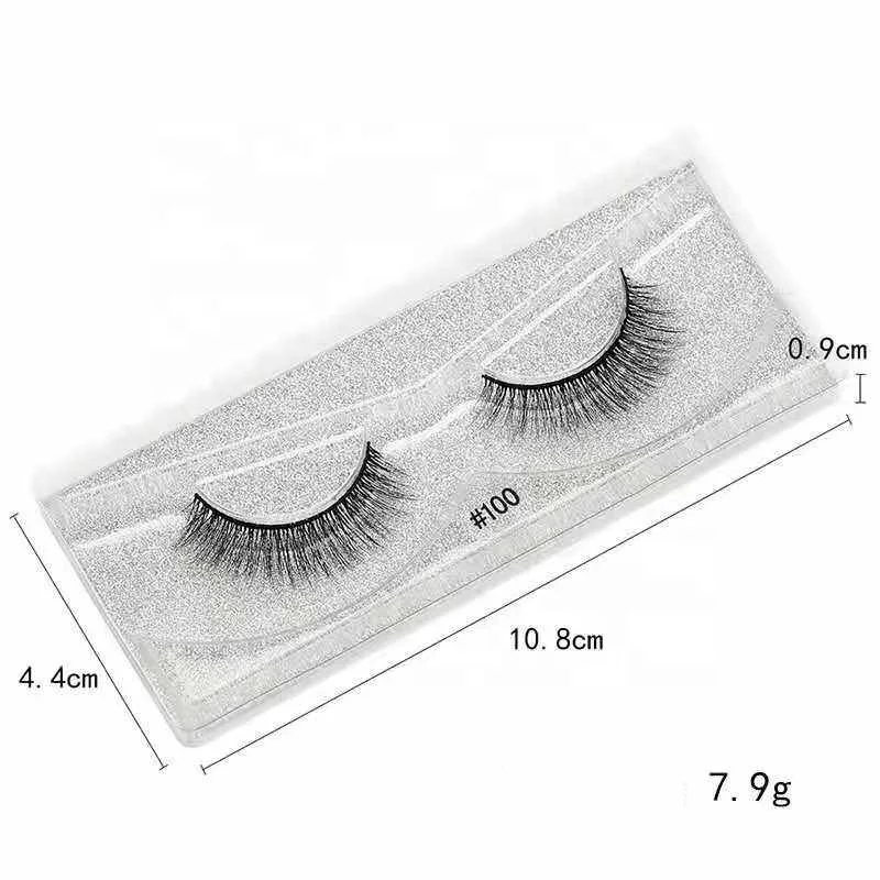 

Wholesale Custom Lash Mink Lash 3d Natural extension eyelash clear band eyelashes with pink eyelash box, Natural black mink eyelashes