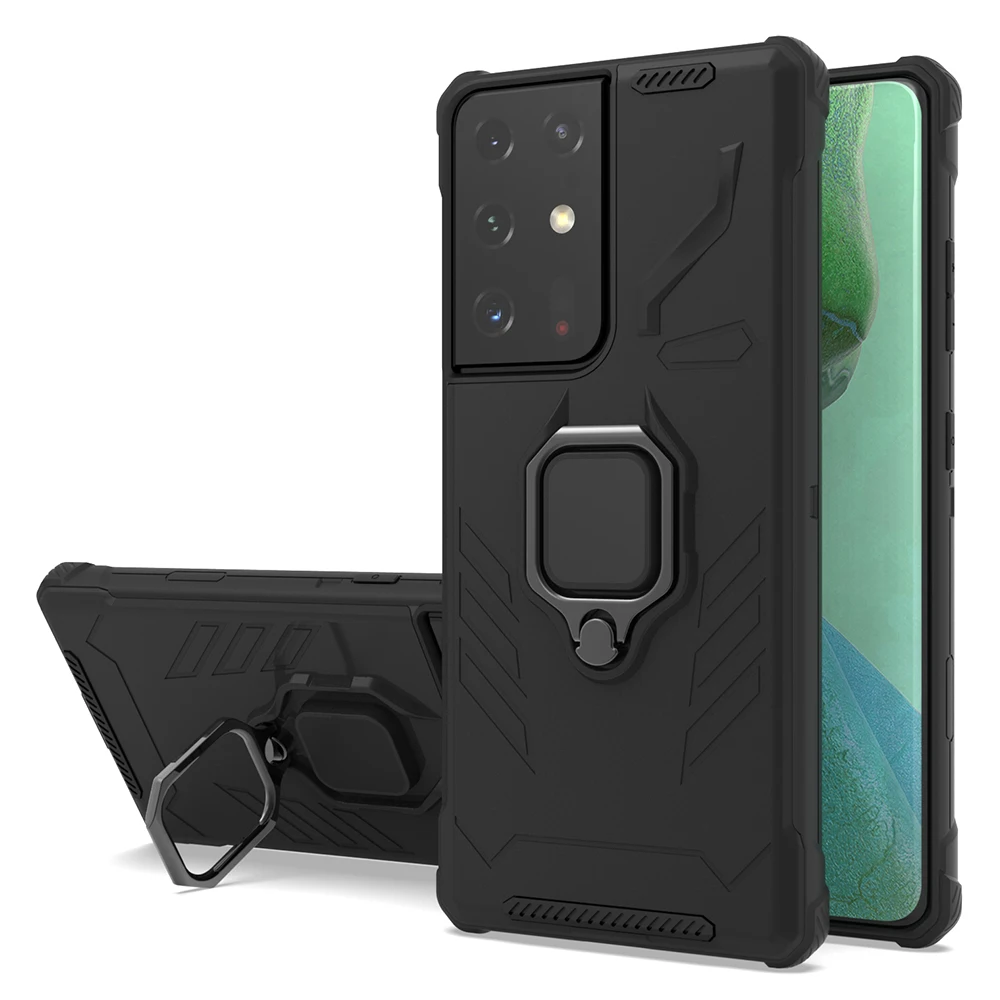 

New Arrival Fundas Para Celular Metal Kickstand Ring Phone Cases for Umidigi A7S A9 Bison