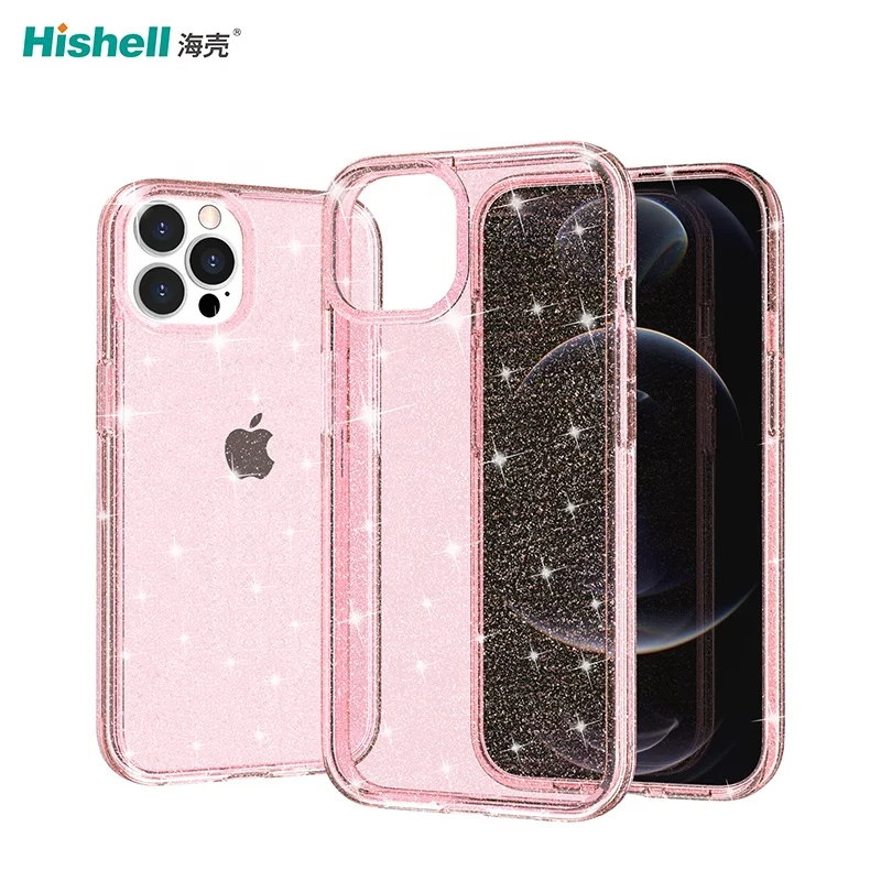 

360 protection scratch proof shiny phone case for iphone 13 Pro, Clear