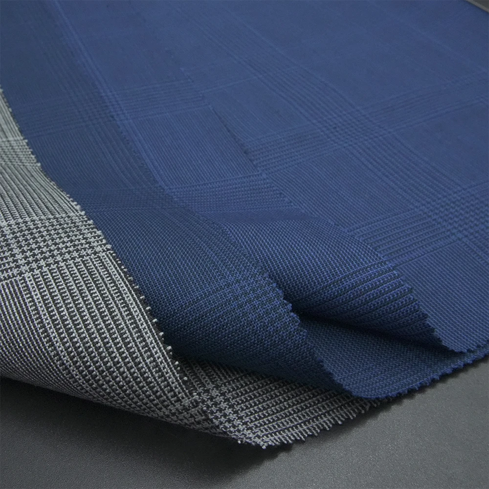 Hot Selling 100% Wool Fabric Organic and Eco-Friendly Worsted Merino Wool/Polyester Blend for Men's Organic Suits and Jackets
