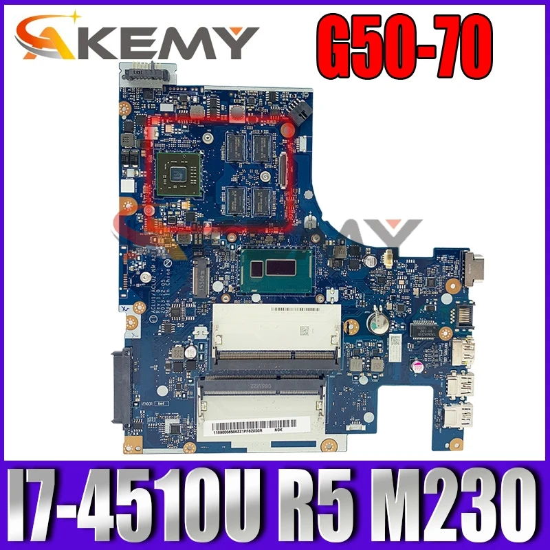 

For G50-70 Notebook Motherboard CPU:I7-4510U GPU:R5 M230 2G NM-A271 FRU 5B20G36668 5B20G36651 5B20G36652 5B20G36726