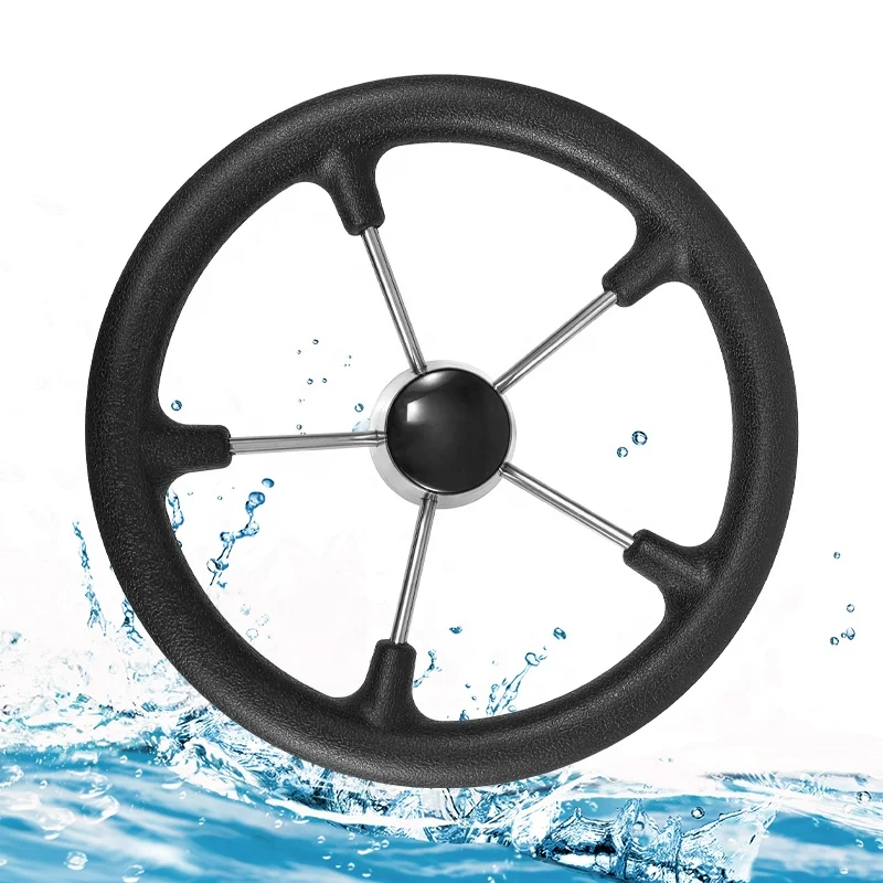 

Ocean Boat 316 Stainless Steel Power Sports Steering Wheel Black PU Foam