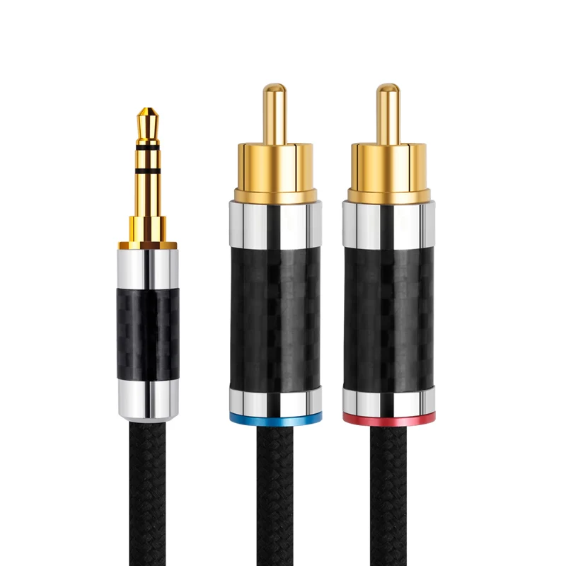 

Audio Cable 2RCA to 3.5 Audio Car Cable for Amplifier Phone Speaker RCA 3.5mm Jack Male to Male RCA AUX Cable