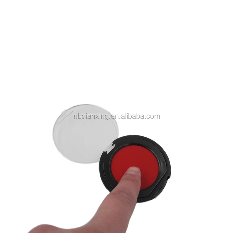 Portable High Class Red Ink Fingerprint Pad Abs Case Fingerprinting Pad