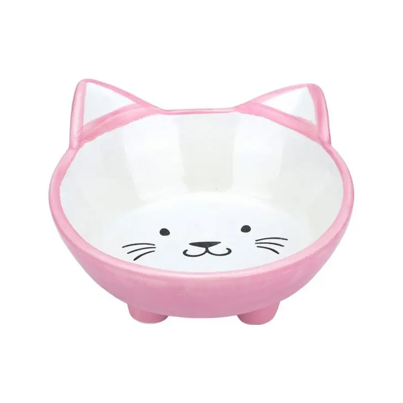 

CWW Ceramic Bowl Pet Fancy Dog Bowls Increased Oblique Mouth Ceramic Dog Water Bowl, Colorful