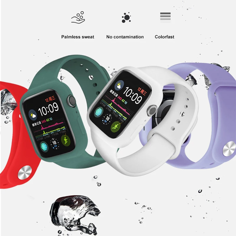 

Sports Style Silicone Watch Strap Watch Band Wristband for Iwatch, Optional