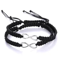 

2 pcs/Set Hand Braid Rope String Bracelet Infinity Handmade Couple bracelet For Women Male Lovers Friendship Hot Gift
