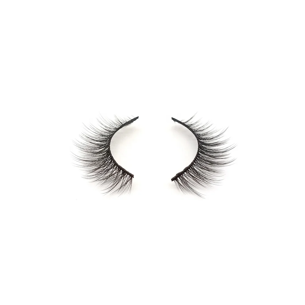 

Custom packaging private label wispy 3D Synthetic Eyelashes, Black