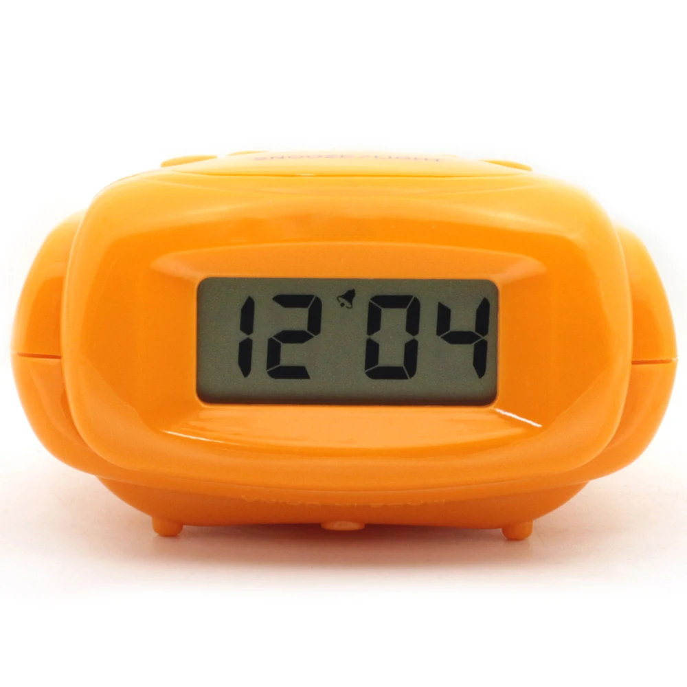 

Travel Mini Small Simple Led Digital Screen Battery Operated Alarm Clock, Orange or customized