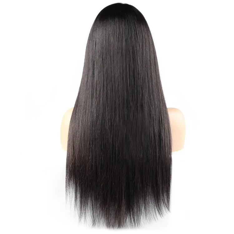 

50% off Lace Front Wigs Full Wig 150% Density 4*4 Natural Bangs Blend Bone Straight Cheap Toupee For Women Human Hair Supplier