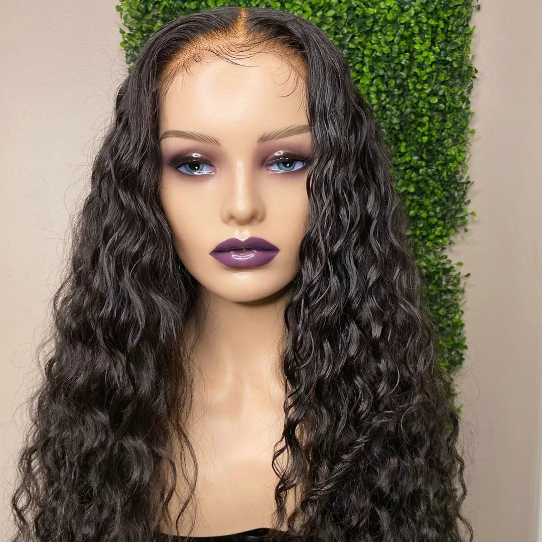 

30 Inch Virgin Water Wave Natural Hd Lace Front Wig 13x4 Curly Transparent Lace Frontal Brazilian Human Hair Wig Full Lace Wigs