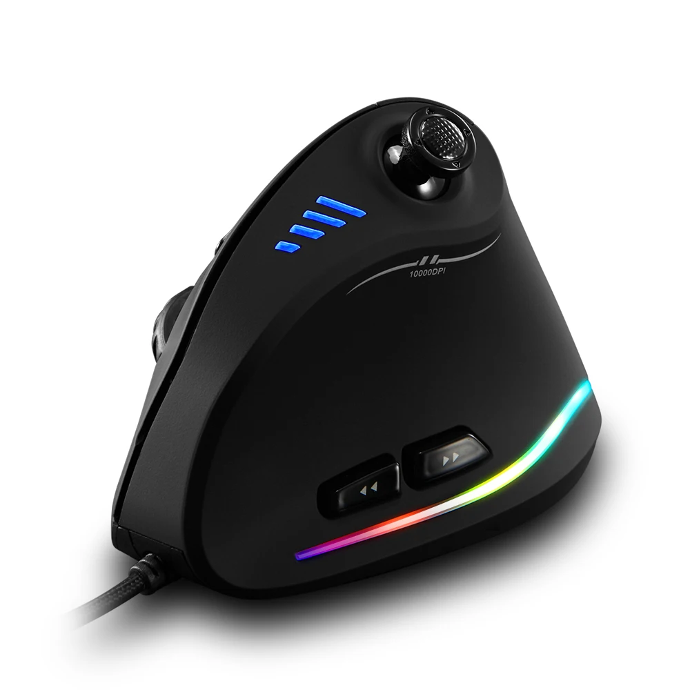 

Amazon Top Selling Joystick Programing Adjustable DPI RGB Wired Mouse Ergonomic Vertical gaming Mouse