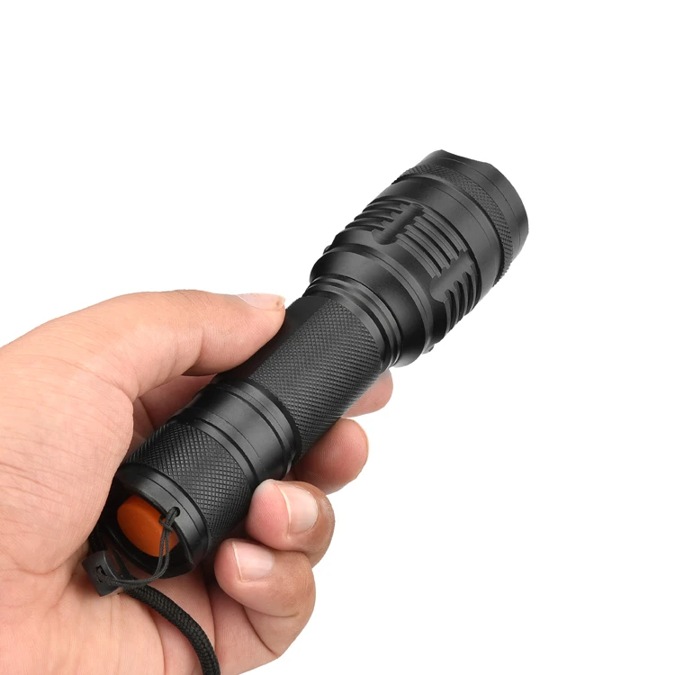 High powered black 5 modes18650 battery aluminum alloy zoomable japan led flashlight torch light