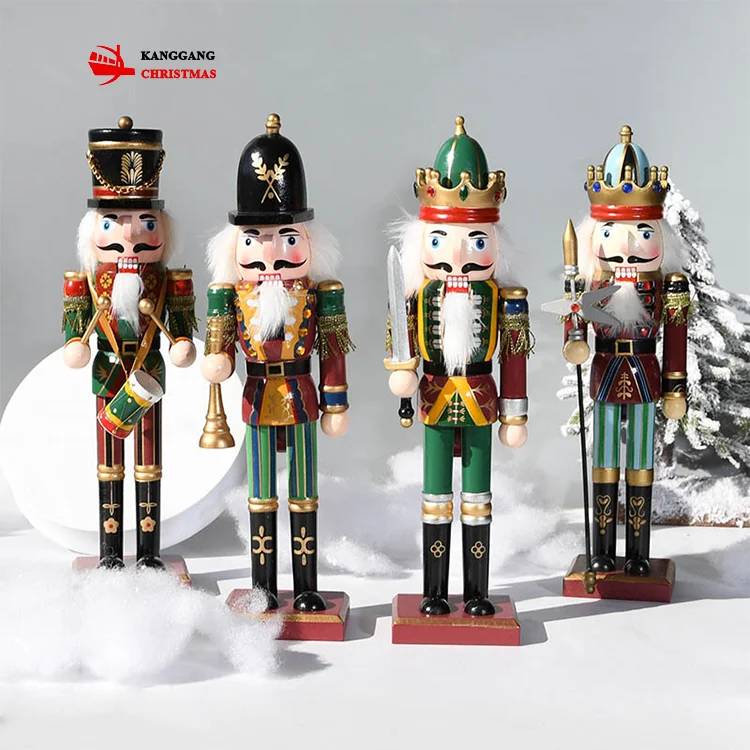 

KG Xmas In Stock Noel Navidad cascanueces 12Inch 30cm Home Decoration Nutcrackers Wood Nutcrackers Christmas