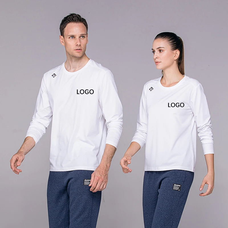 

New Arrival Custom Logo Design Fitness Gym Long Sleeve Cotton Sport Tshirt for Men