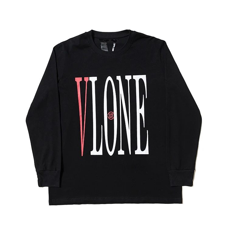 

V lone Loose Printed men's long sleeve tshirt comfortable hiphop sports Unisex tshirts vlones