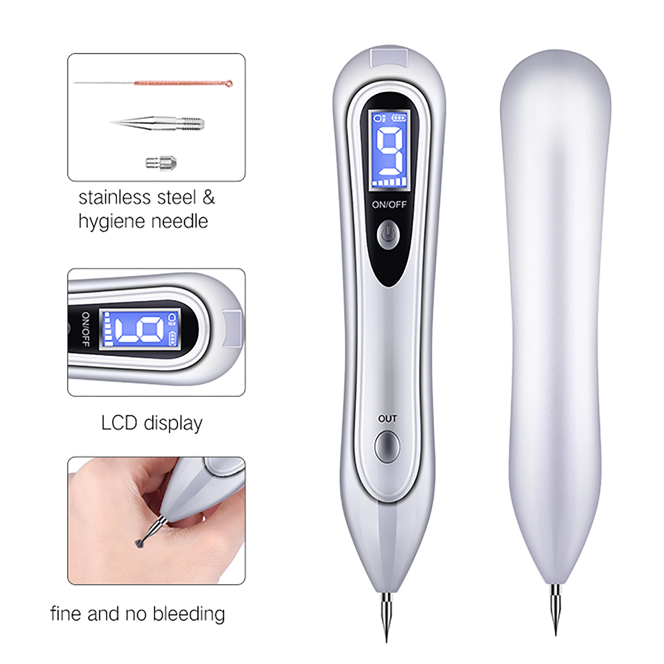 

LED Laser Freckle Removal Machine Skin Mole Dark Spot Face Wart Tag Remover Plasma Pen Skin Tag Removal Pen, 7 colors for choose