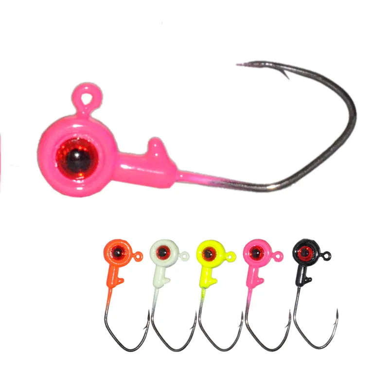 

Jig Head Hook 1.3g Fishing Hook Lead Jig Lure Hard Baits Soft Worm Fishing Tackle, 5 colors