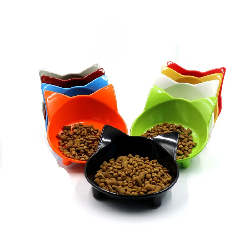 

High Quality Melamine Pet Dog Cat Shape Non Slip Feeding Cute Kitten Pet Bowls