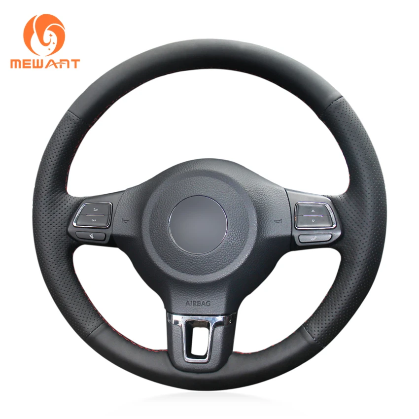 

Hand Sewing Artificial Leather Steering Wheel Cover for Volkswagen VW Golf 6 Plus Polo Tiguan Touran Caddy Jetta