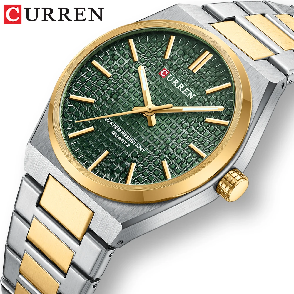CURREN Male Watch 8439 Waterproof Stainless Steel Men Wrist Watches Fashion Quartz  Men's Wristwatches Dropshipping Man Clock