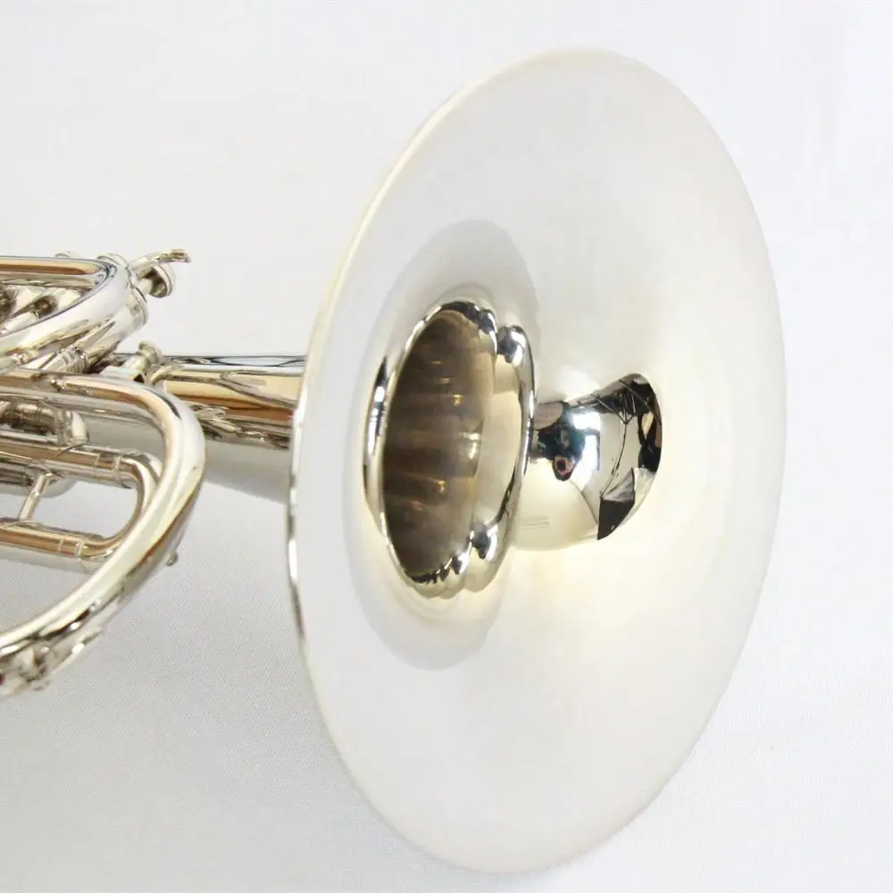
Wholesale Price Good Quality Yellow Brass Instrument Marching Nickel Mellophone 