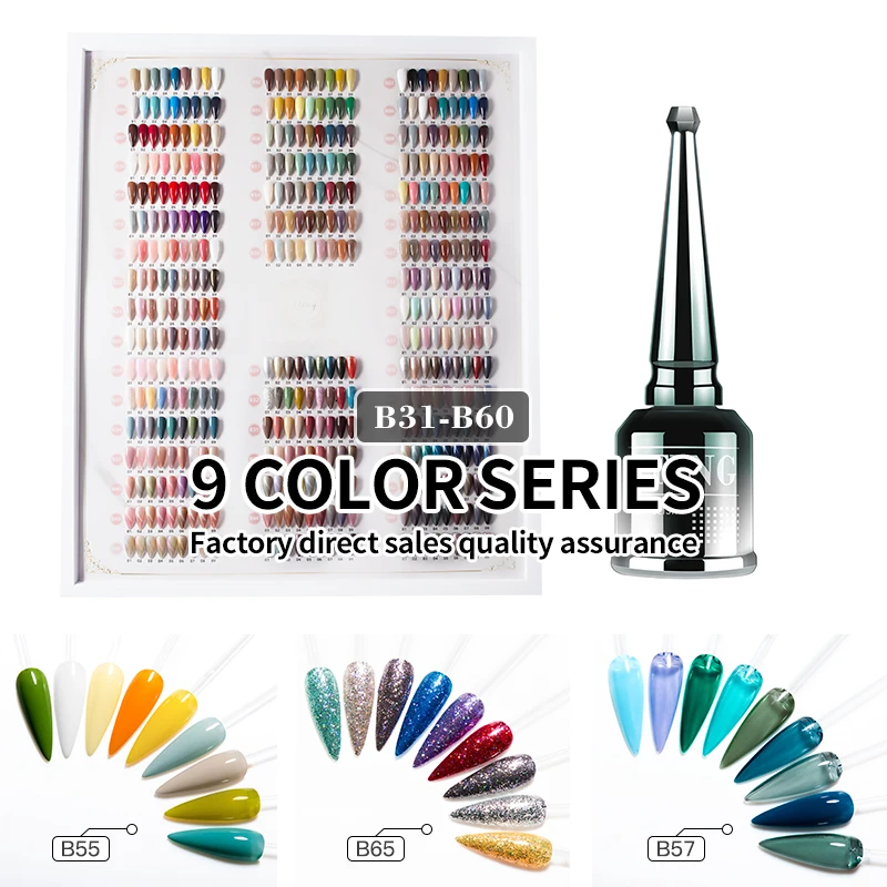 

Non toxic 9 colors kids gel nail polish starter kit Nails salon professional uv gel color polish set 15 ml