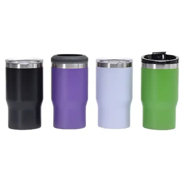 

Wholesale Beer Can Sleeve Blank In Bulk holder Blank Sublimation 4 in 1 Drink Stainless Steel Metal Can cooler