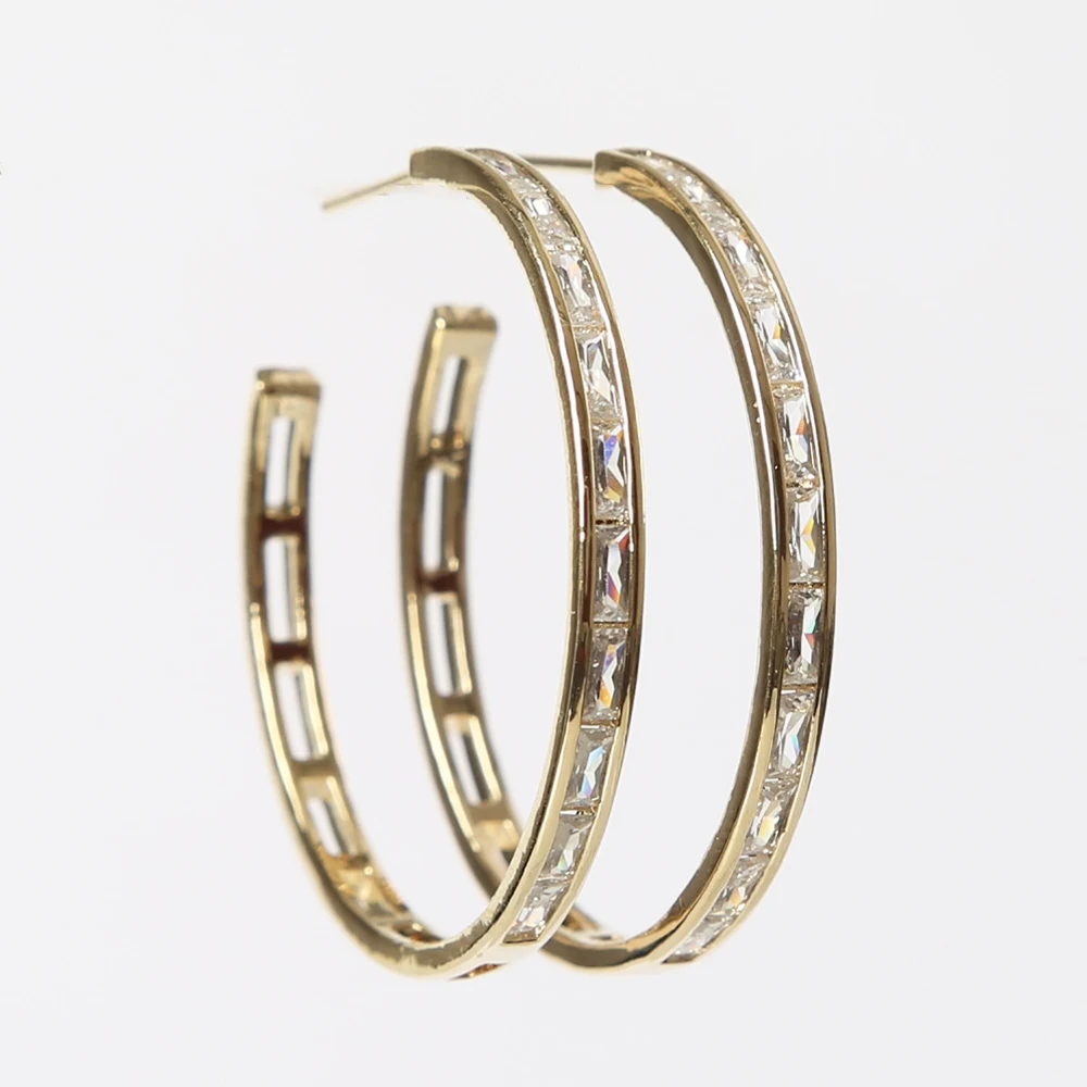 

XuQian New Fashion Jewelry Earrings With Zircon Hoop Earrings for Women 2021