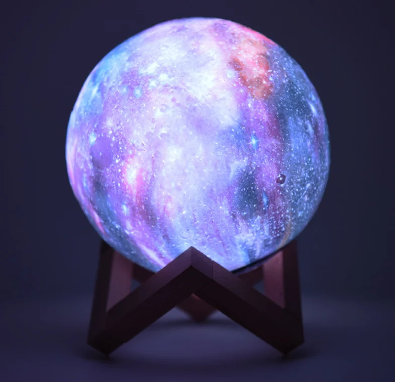 9 inch 15cm 16 colors led 3d starry moon light