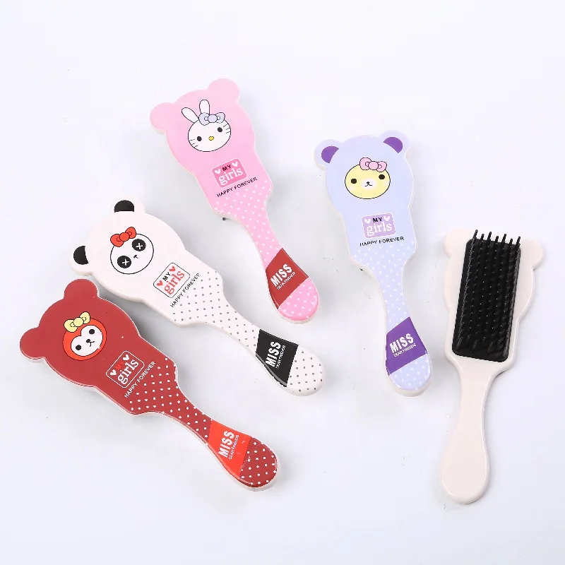 

Promotion Custom Logo Cute Mini Hair Brush Special-shaped Travel Plastic Hairbrush Waterproof Small Size Pocket Hairbrush, Customized color