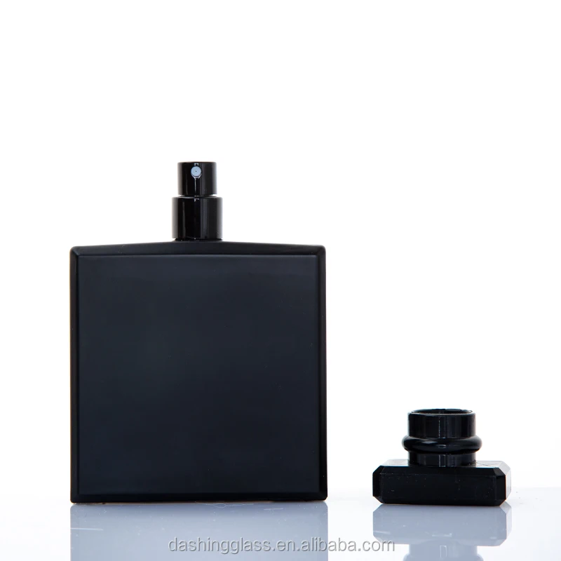 Perfume Glass Bottle Perfume 50ml / 100ml Empty Square Black Perfume ...