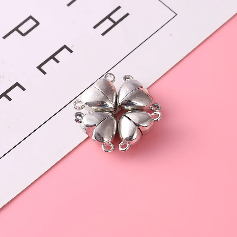 

Factory Direct Supply Rhodium Love Magnet Magnetic Clasp For Diy Couple Bracelet
