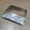 custom fashion eco-friendly zip closure laser film bubble zipper bag / laser makeup / jewelry / gift bubble packing bag