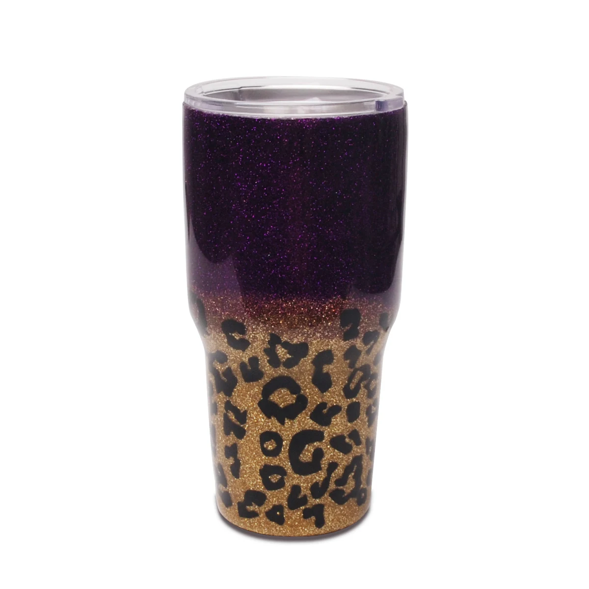 

Domil Handmade 30oz Epoxy Tumbler Leopard Glitter Travel Mug Sublimation 30oz Tumblers Double Wall Vacuum Cups DOM112-1172, Purple