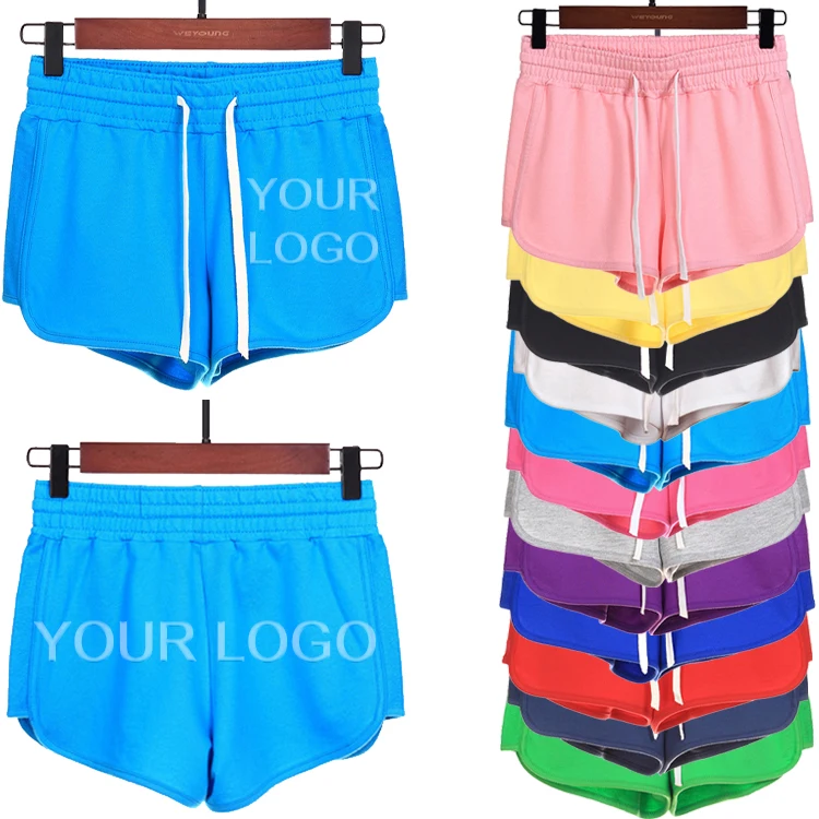 

custom summer workout gym sports running women shorts clothing, Multicoloured