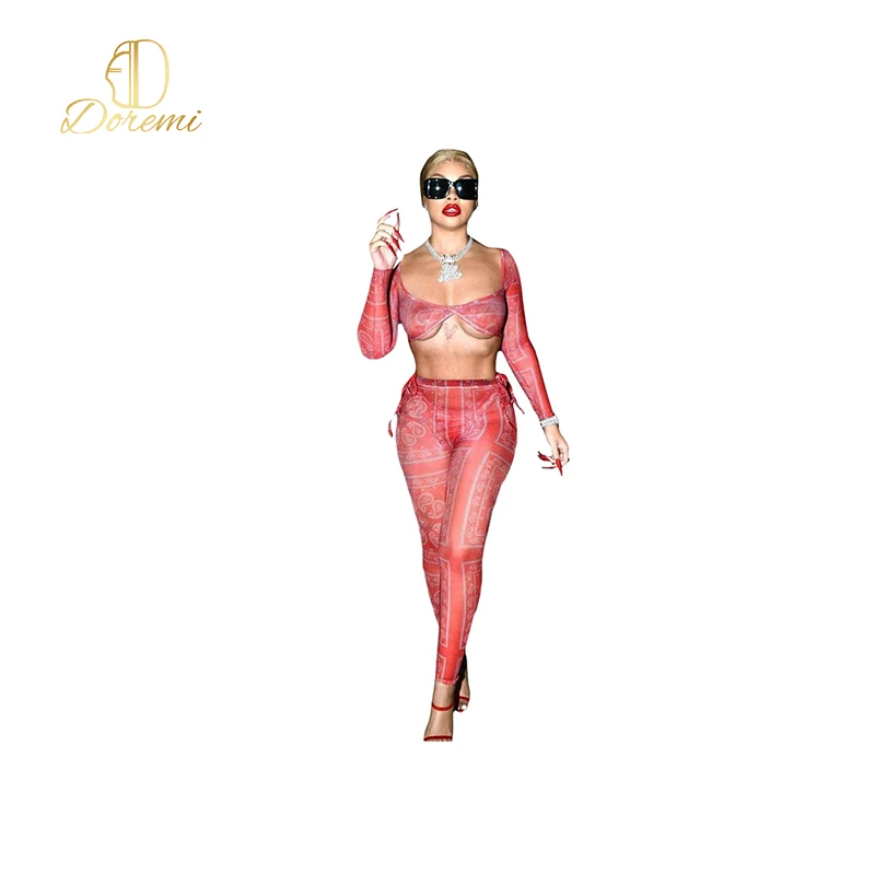 

Red vintage print strappy tube top women's Two Piece Skirt suits knit sets womens winter 2 pieces twotwinstyle